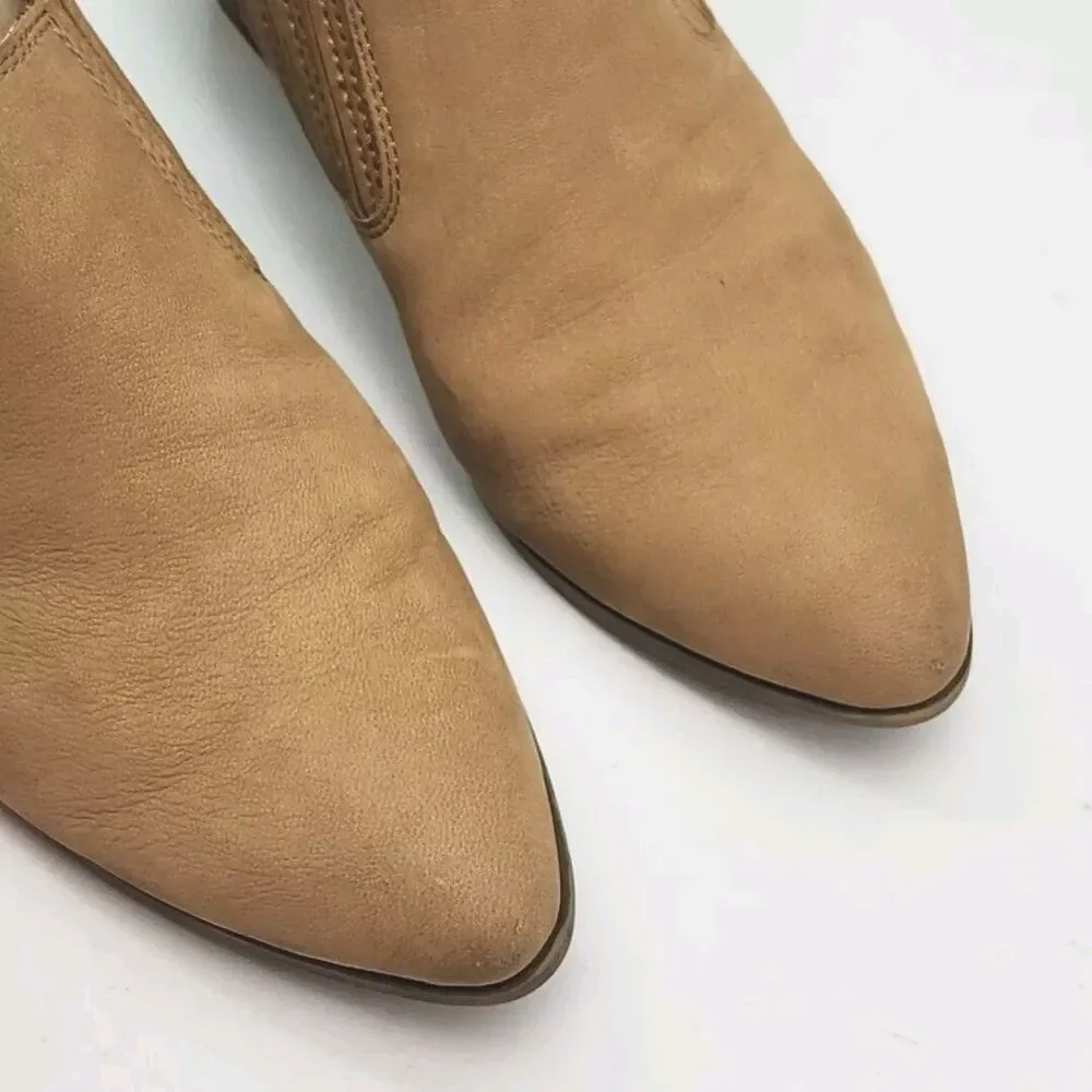 Frye Shoe Bootie Women 9.5 Brown Suede Leather Mule Slip On 2